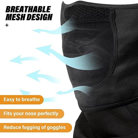 SAITAG Balaclava Ski Mask Warm Face Mask for Cold Weather Winter Skiing Snowboar - Picture 6 of 7